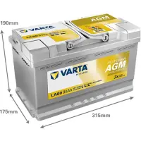 VARTA Professional Dual Purpose AGM - LA80 - 12V - 80AH - 800A (EN)