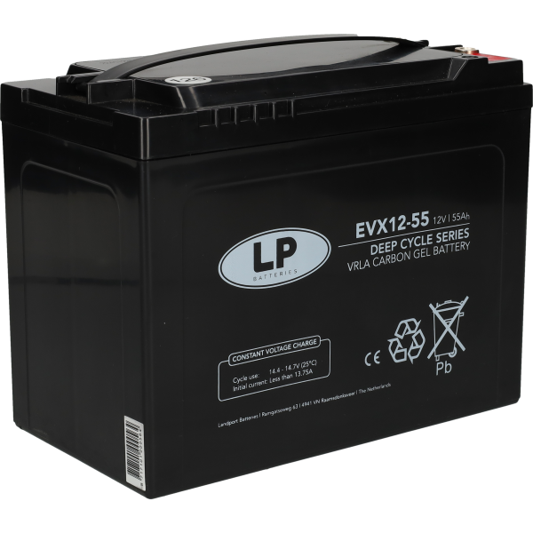 Bleiakku EVX12055 T6 - 12V - 55AH